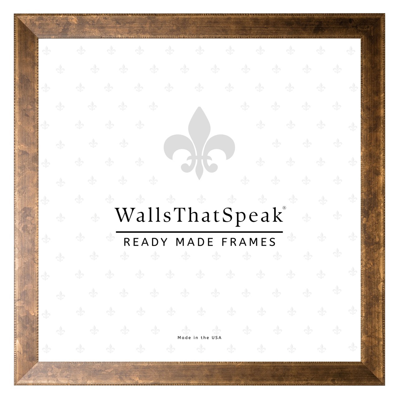 12x12 Picture Frame, Patina 125 1.125 Inch Wood Moulding, Wall Display Frame for Art, Posters, or Photos wallsthatspeak